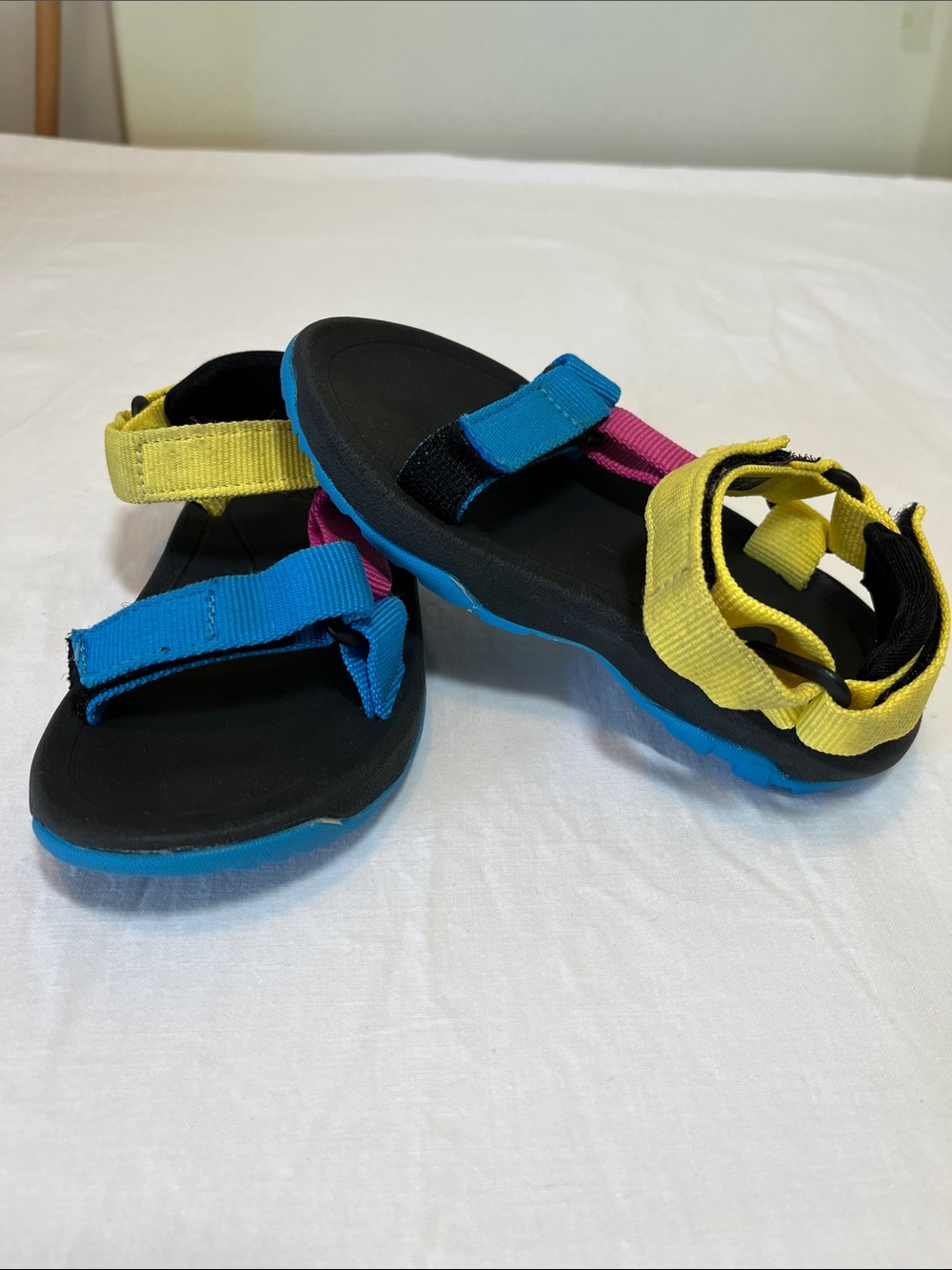Teva Kids Strap Sandals in Yellow, Blue, Pink, Child Size 7